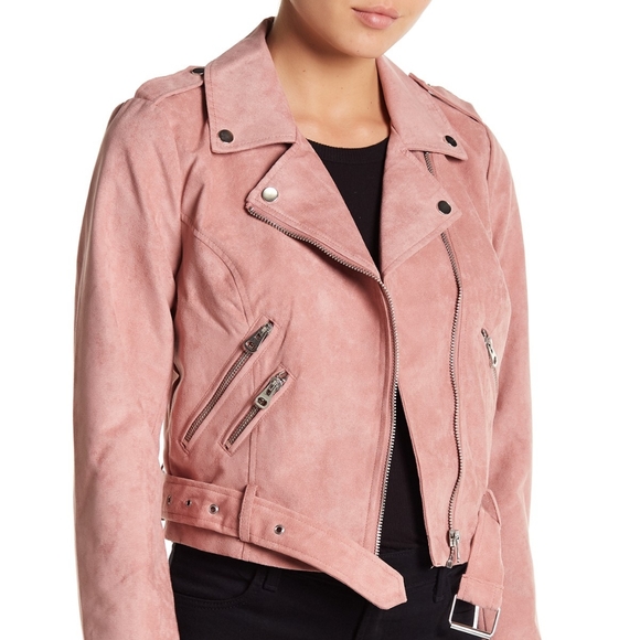 Sebby Jackets & Blazers - Sebby Faux Suede Moto Jacket